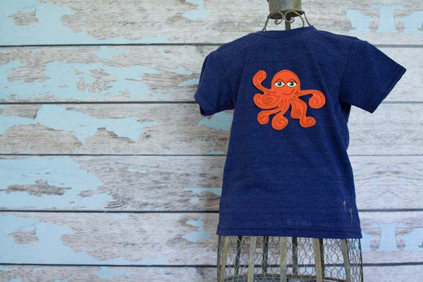 Orange Octopus on Navy Crew