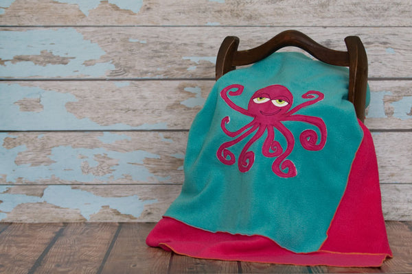 Cooper Appliqued Octopus Blanket