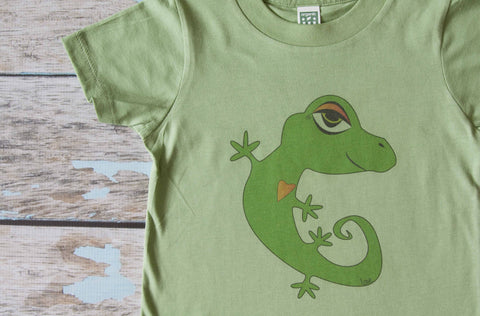 Avocado Green Printed Gecko Crew