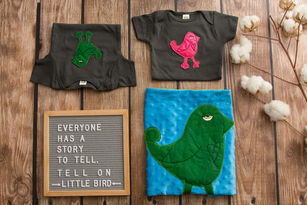 EXCLUSIVE Farmhouse Market Kids Appliqued Bird Lovie