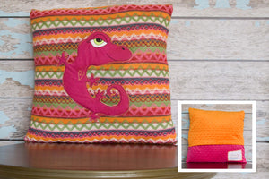 Fiesta Appliqued Gecko Pillow