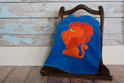 Leo Appliqued Lion Blanket