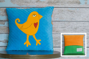 McDade Appliqued Bird Minky Pillow