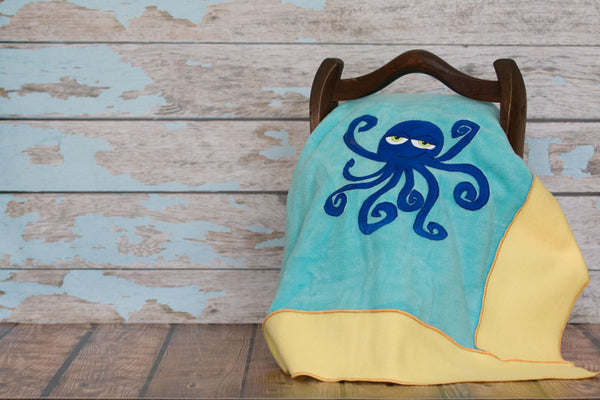 Rigby Appliqued Octopus Blanket