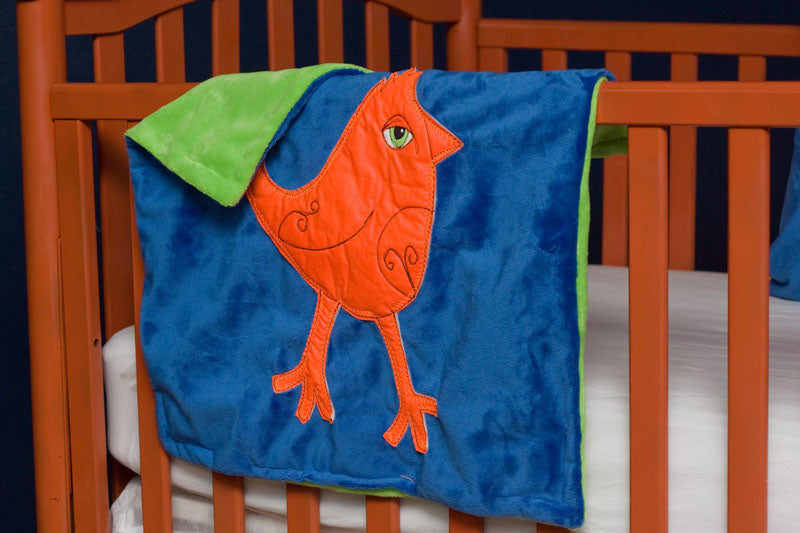 Teddy Appliqued Mohawk Bird Lovie