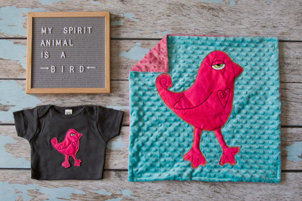 EXCLUSIVE Farmhouse Market Kids Appliqued Bird Lovie